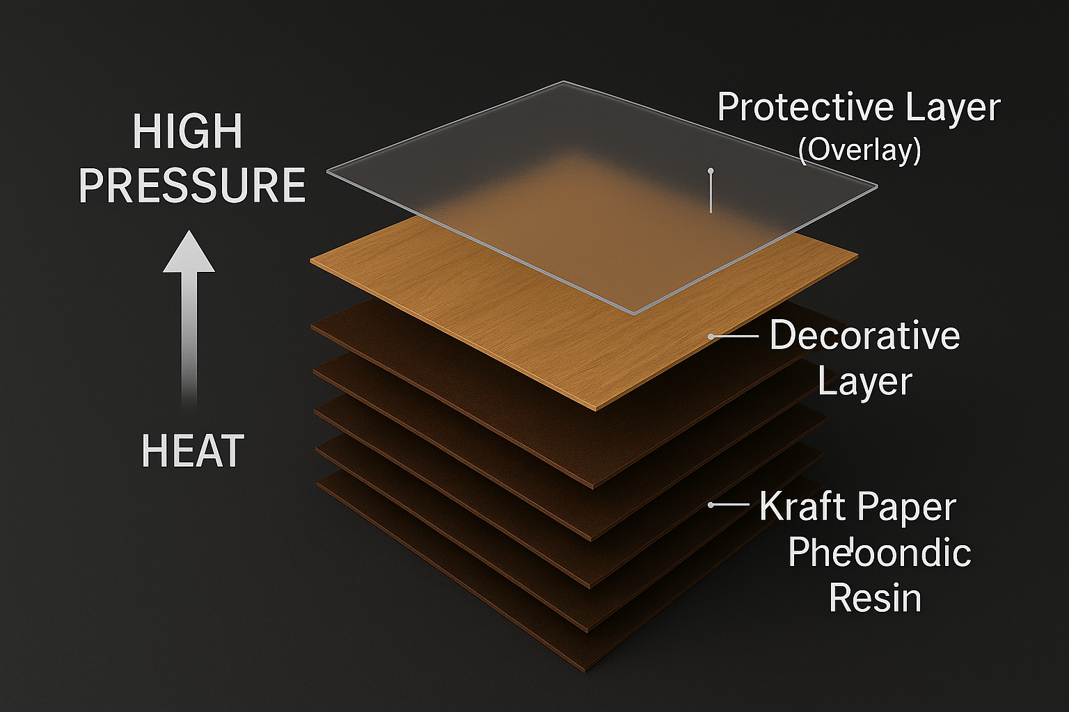 HPL sample sheet on a surface